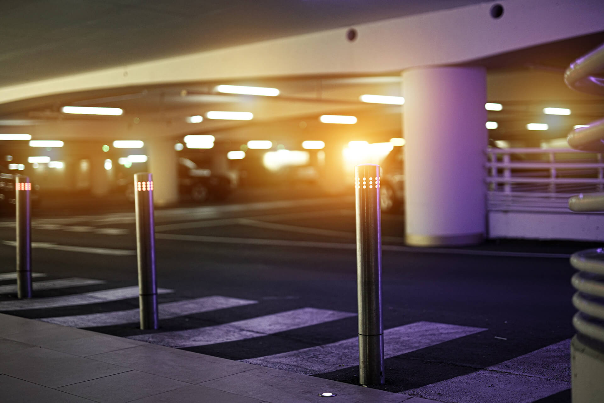 Outdoor Lights in Parking Garage