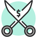 Cut Savings Icon