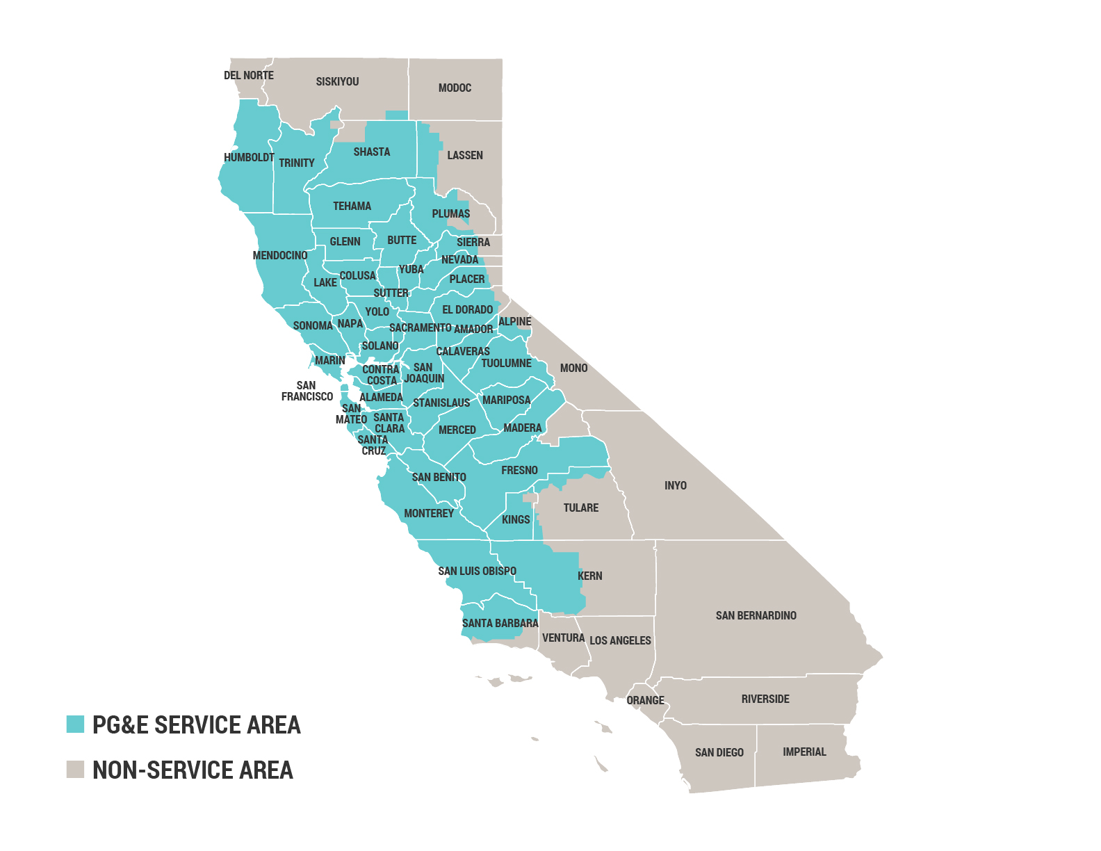 PG-E_CA_Service_Area_Map_2x PG&E Service Area